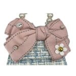 Pink Lady Παιδική Τσάντα Ώμου / Χιαστί Υφασμάτινη Love Bow Σε Μπλε - Image 4