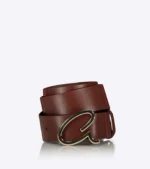 Axel 1609-0090 Monogram Γυναικεία Ζώνη Δερμάτινη Με Αγκράφα Logo 'A' Σε Cappuccino