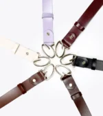 Axel 1609-0090 Monogram Γυναικεία Ζώνη Δερμάτινη Με Αγκράφα Logo 'A' Σε Lilac - Image 3