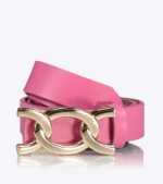 Axel 1609-0112 Γυναικεία Ζώνη Δερμάτινη Με Μεταλλική Αγκράφα Σε Fuxia