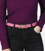 Axel 1609-0112 Γυναικεία Ζώνη Δερμάτινη Με Μεταλλική Αγκράφα Σε Fuxia - Image 3