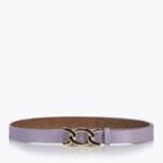 Axel 1609-0112 Γυναικεία Ζώνη Δερμάτινη Με Μεταλλική Αγκράφα Σε Lilac