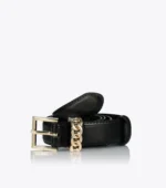 Axel 1609-0116 Γυναικεία Ζώνη Δερμάτινη Με Θυλάκιο Αλυσίδα Σε Black