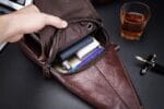 Bull Captain XB 086 Δερμάτινη Ανδρική Τσάντα Στήθους Σε Χρώμα Καφέ - Image 3
