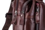 Bull Captain XB 086 Δερμάτινη Ανδρική Τσάντα Στήθους Σε Χρώμα Καφέ - Image 7