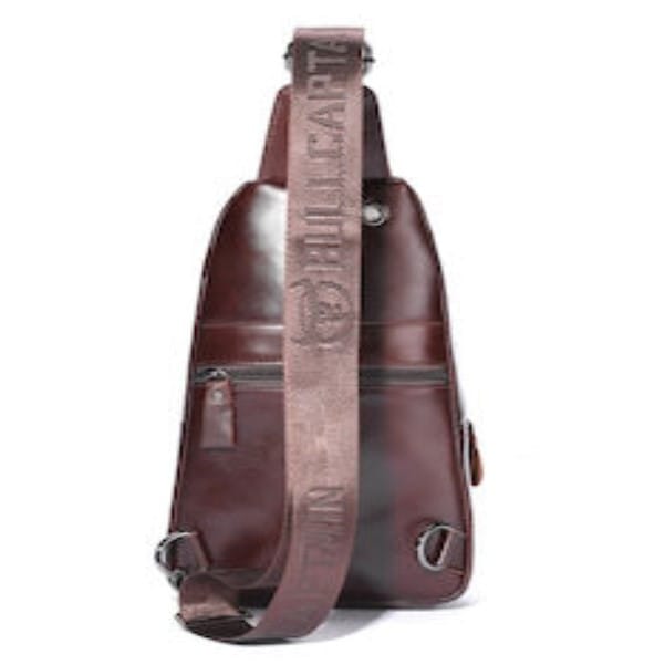 Bull Captain XB 127 Δερμάτινη Ανδρική Τσάντα Ώμου / Χιαστί Σε Χρώμα Καφέ - Image 2