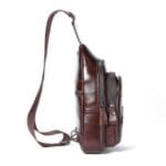 Bull Captain XB 127 Δερμάτινη Ανδρική Τσάντα Ώμου / Χιαστί Σε Χρώμα Καφέ - Image 3