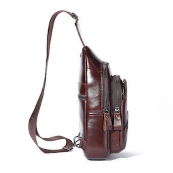 Bull Captain XB 127 Δερμάτινη Ανδρική Τσάντα Ώμου / Χιαστί Σε Χρώμα Καφέ - Image 3