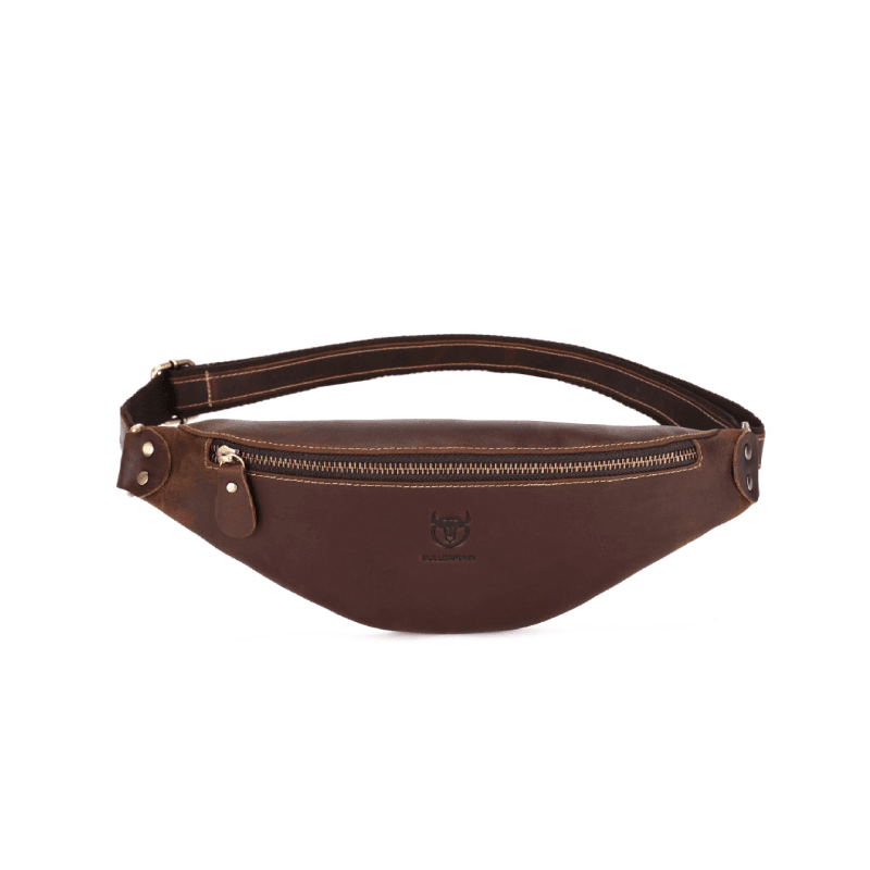 bull captain dermatino tsantaki mesis YB-025-skouro kafe Bull Captain YB 025 Δερμάτινο Ανδρικό Τσαντάκι Μέσης Σε Χρώμα Σκούρο Καφέ - Image 1