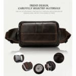 Cardinal 8966 Δερμάτινο Ανδρικό Τσαντάκι Μέσης Σε Χρώμα Καφέ - Image 7