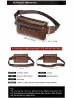 Cardinal 9012 Δερμάτινο Ανδρικό Τσαντάκι Μέσης Σε Χρώμα Καφέ - Image 3