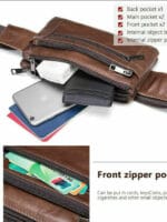 Cardinal 9012 Δερμάτινο Ανδρικό Τσαντάκι Μέσης Σε Χρώμα Καφέ - Image 2