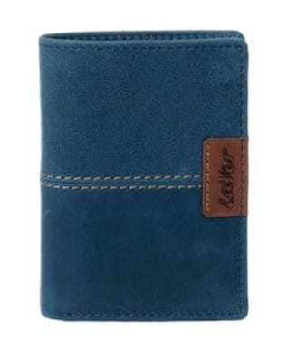 Lavor 1-6066 Δερμάτινο Μικρό Ανδρικό Πορτοφόλι Με RFID Μπλε - Image 1