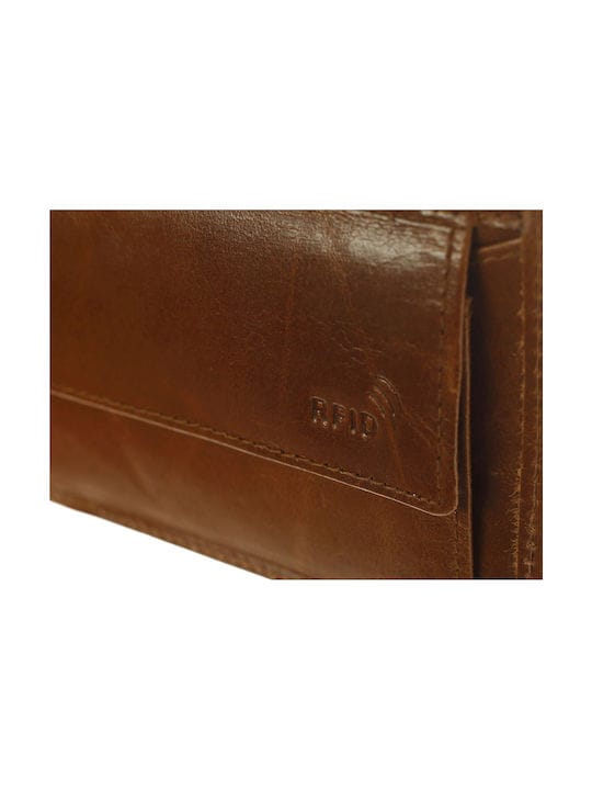 Lavor 1-3798 Δερμάτινο Ανδρικό Πορτοφόλι Με RFID Κονιάκ - Image 4