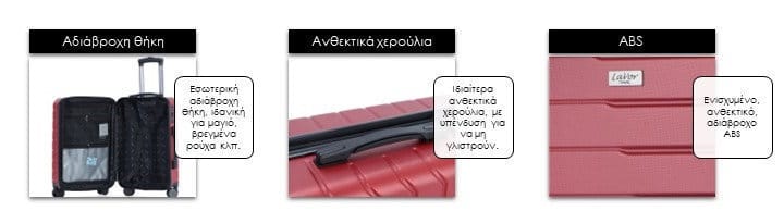 Lavor 1-601 Σετ Βαλίτσες 3τμχ σε Κόκκινο χρώμα - Image 4