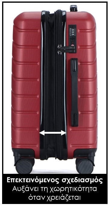 Lavor 1-601 Σετ Βαλίτσες 2τμχ Μεσαίο/Μεγάλο Μέγεθος σε Κόκκινο χρώμα - Image 3