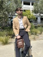 Bull Captain DJB 777 Δερμάτινη Ανδρική Τσάντα Ώμου / Χιαστί Σε Χρώμα Σκούρο Καφέ - Image 3