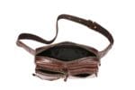 Bull Captain YB 082 Δερμάτινο Ανδρικό Τσαντάκι Μέσης Σε Χρώμα Σκούρο Καφέ - Image 5