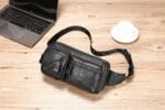 Bull Captain YB 082 Δερμάτινο Ανδρικό Τσαντάκι Μέσης Σε Χρώμα Μαύρο - Image 6