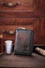Bull Captain KB476 Δερμάτινο Ανδρικό Πορτοφόλι Καρτοθήκη Σκούρο Καφέ - Image 2