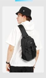 Bange 77120 Ανδρικό Τσαντάκι Ώμου/Crossbody Σε Χρώμα Μαύρο - Image 2