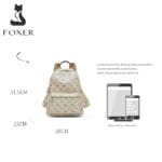 Foxer 900165F Δερμάτινη Γυναικεία Τσάντα Πλάτης Σε Μπεζ - Image 7