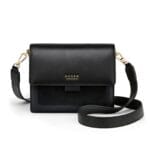 Foxer 954011F Δερμάτινη Γυναικεία Τσάντα Χιαστί / Ώμου Σε Μαύρο