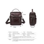 Cardinal 8870 Δερμάτινη Ανδρική Τσάντα Ώμου / Χιαστί Σε Χρώμα Καφέ - Image 8