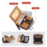 Foxer 200001F Γυναικείο Δερμάτινο PVC Πορτοφόλι Σε Καφέ - Image 3