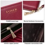 Foxer 256001F Δερμάτινο Γυναικείο Πορτοφόλι Σε Κόκκινο - Image 3