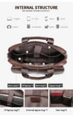 Cardinal 315 Δερμάτινος Χαρτοφύλακας Σε Χρώμα Καφέ - Image 4