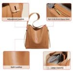 Foxer 9136015F Δερμάτινη Γυναικεία Τσάντα Shopper / Ώμου Σε Μαύρο - Image 4