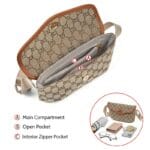 Foxer 9151045F Υφασμάτινη Γυναικεία Τσάντα Χιαστί Σε Καφέ - Image 5