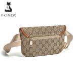 Foxer 9151045F Υφασμάτινη Γυναικεία Τσάντα Χιαστί Σε Καφέ - Image 6