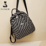 Foxer 9158088F Υφασμάτινη Γυναικεία Τσάντα Πλάτης Σε Μαύρο - Image 3