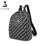 Foxer 9158088F Υφασμάτινη Γυναικεία Τσάντα Πλάτης Σε Μαύρο - Image 2