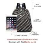 Foxer 9158088F Υφασμάτινη Γυναικεία Τσάντα Πλάτης Σε Μαύρο - Image 4