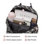 Foxer 9158088F Υφασμάτινη Γυναικεία Τσάντα Πλάτης Σε Μαύρο - Image 5