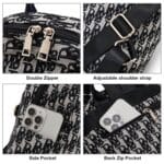 Foxer 9158088F Υφασμάτινη Γυναικεία Τσάντα Πλάτης Σε Μαύρο - Image 6