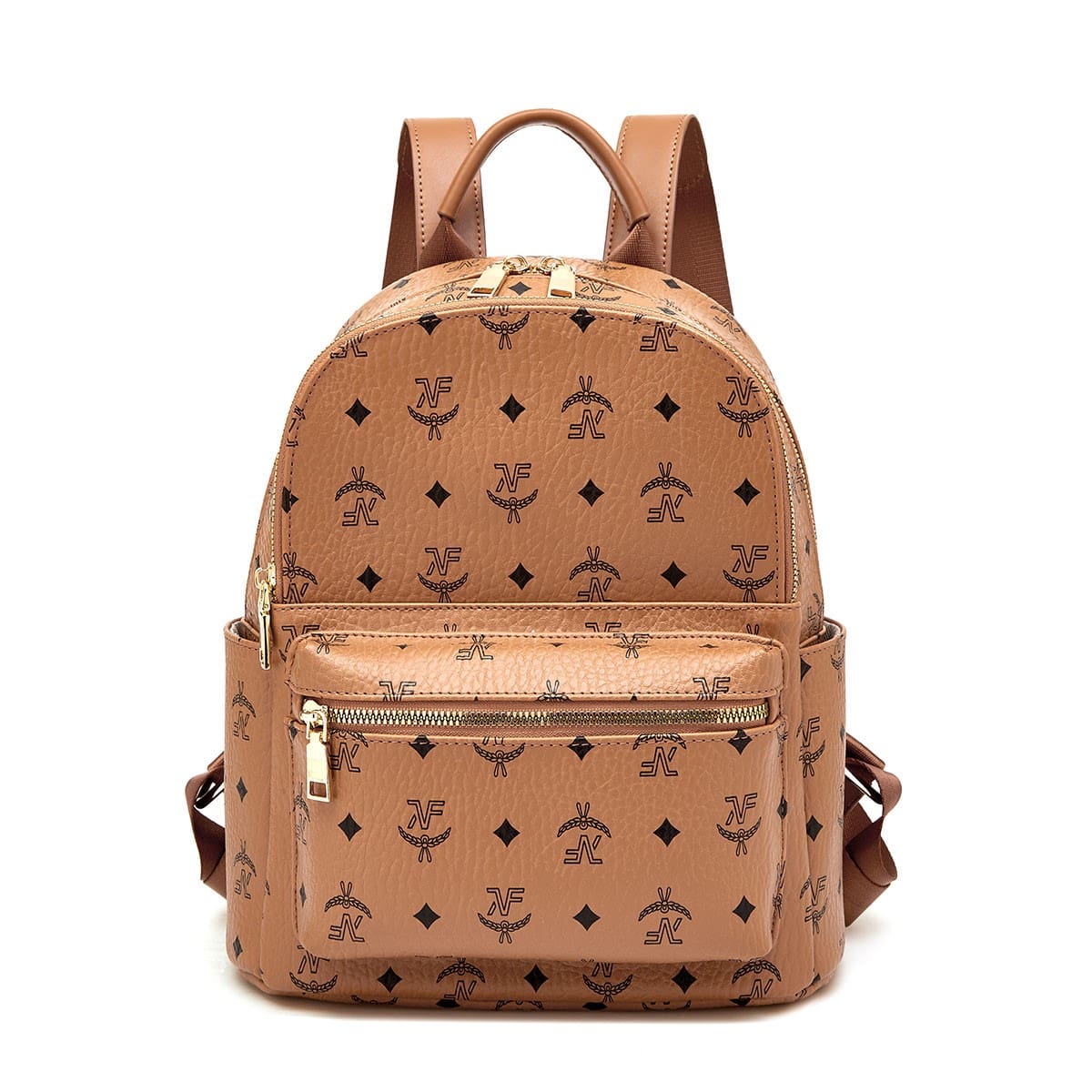 foxer 9158129F-kafe Foxer 9158129F PVC Γυναικεία Τσάντα Πλάτης Σε Καφέ - Image 1