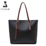 Foxer 9158132F Γυναικεία Τσάντα Χειρός / Ώμου Σε Μαύρο - Image 3