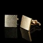Ανδρικά Μανικετόκουμπα Original Men's Fashion Από Ατσάλι Σε Χρυσό Luxury Silver - Image 2