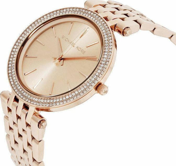 Michael Kors Stainless Steel Bracelet Darci Ρολόι Με Ροζ Χρυσό Μεταλλικό Μπρασελέ MK3192 - Image 3
