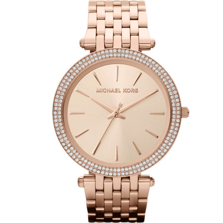 michael_kors_darci_roloi_me_roz_chryso_metalliko_mprasele_mk3192 Michael Kors Stainless Steel Bracelet Darci Ρολόι Με Ροζ Χρυσό Μεταλλικό Μπρασελέ MK3192 - Image 1