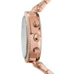 Michael Kors Parker Crystals Ρολόι Χρονογράφος Με Μεταλλικό Μπρασελέ σε Ροζ Χρυσό χρώμα MK5491 - Image 4