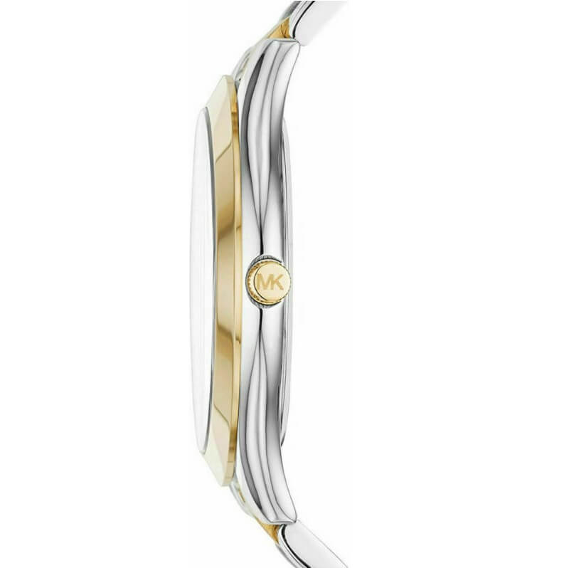 Michael Kors Slim Runway Ρολόι Με Ασημί / Χρυσό Μεταλλικό Μπρασελέ MK3479 - Image 6