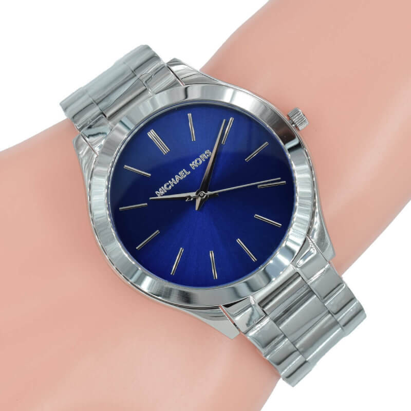 Michael Kors Slim Runway Ρολόι Με Ασημί Μεταλλικό Μπρασελέ MK3379 - Image 3