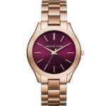 Michael Kors Slim Runway Ρολόι Με Ροζ Χρυσό Μεταλλικό Μπρασελέ MK3436