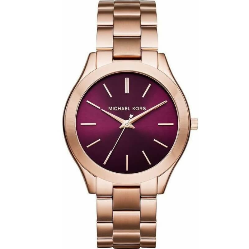 michael_kors_slim_runway_roloi_me_roz_chryso_metalliko_mprasele_mk3436 Michael Kors Slim Runway Ρολόι Με Ροζ Χρυσό Μεταλλικό Μπρασελέ MK3436 - Image 1