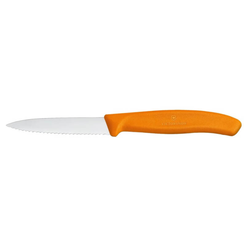 Victorinox Swiss Classic Μαχαίρι Κουζίνας Οδοντωτό, Μυτερό Από Ανοξείδωτο Ατσάλι Σε Πορτοκαλί 8cm (6.7636.L119) - Image 1